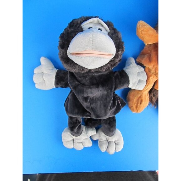Unbranded 3 Stuffed Animal Hand Puppets - Elephant Lion & Gorilla Plush - Picture 4 of 8
